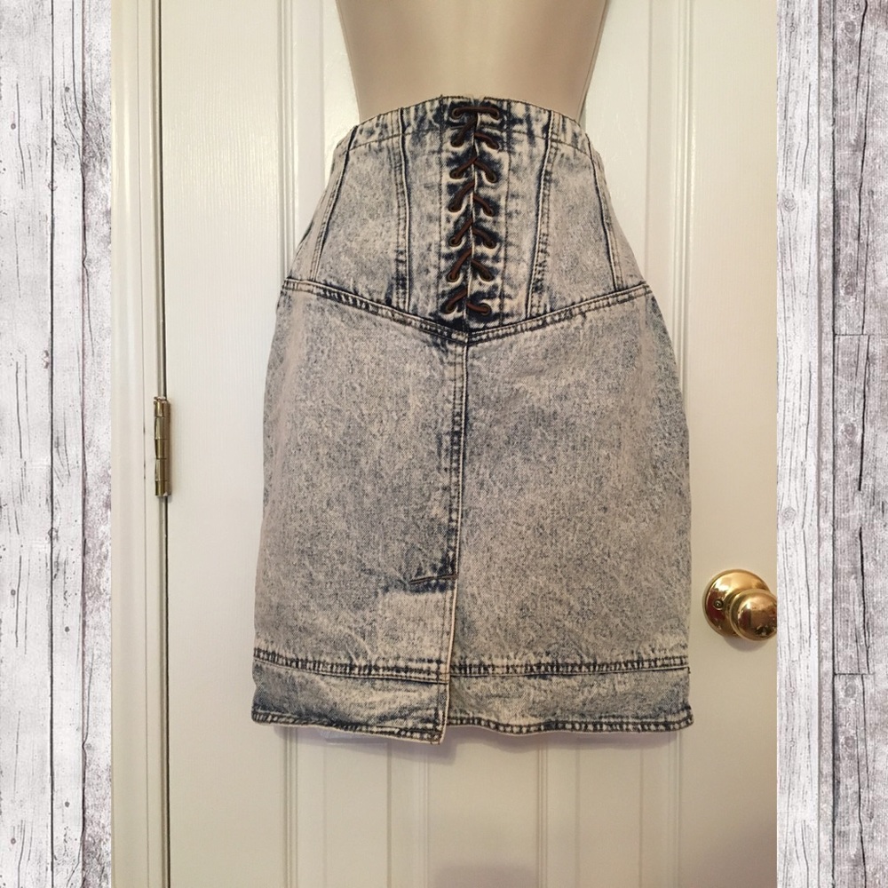 High Waist Jean Pencil Skirt